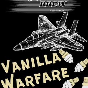 vanilla warfare vanilla flavored coffee from Red White and Kickass Brew veteran owned coffee